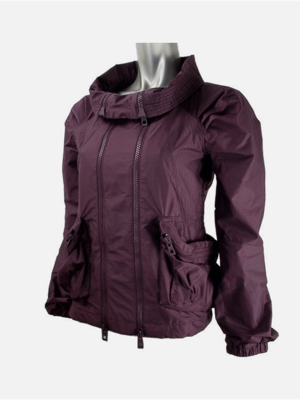 Stella McCartney Plum Zip-Front Tennis Windbreaker Jacket
